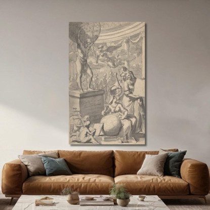 Progetto Per Un Frontespizio Di Una Pagina Del Titolo Gerard de Lairesse gdl15 quadro stampato su tela