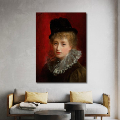 Una Bellezza Alla Moda Gustave Jean Jacquet gjj2 quadro stampato su tela