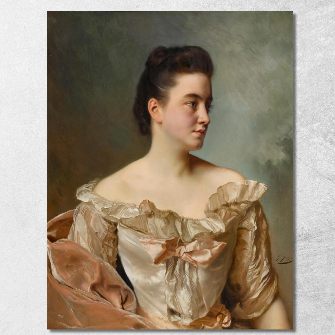 Ritratto Di Una Dama In Rosa Gustave Jean Jacquet gjj5 quadro stampato su tela Ritratto Di Una Dama In Rosa Gustave Jean Jacquet gjj5 quadro stampato su tela