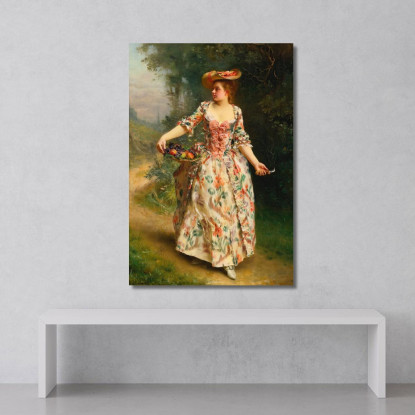 Una Passeggiata Nel Parco Gustave Jean Jacquet gjj7 quadro stampato su tela