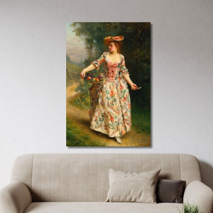 Una Passeggiata Nel Parco Gustave Jean Jacquet gjj7 quadro stampato su tela