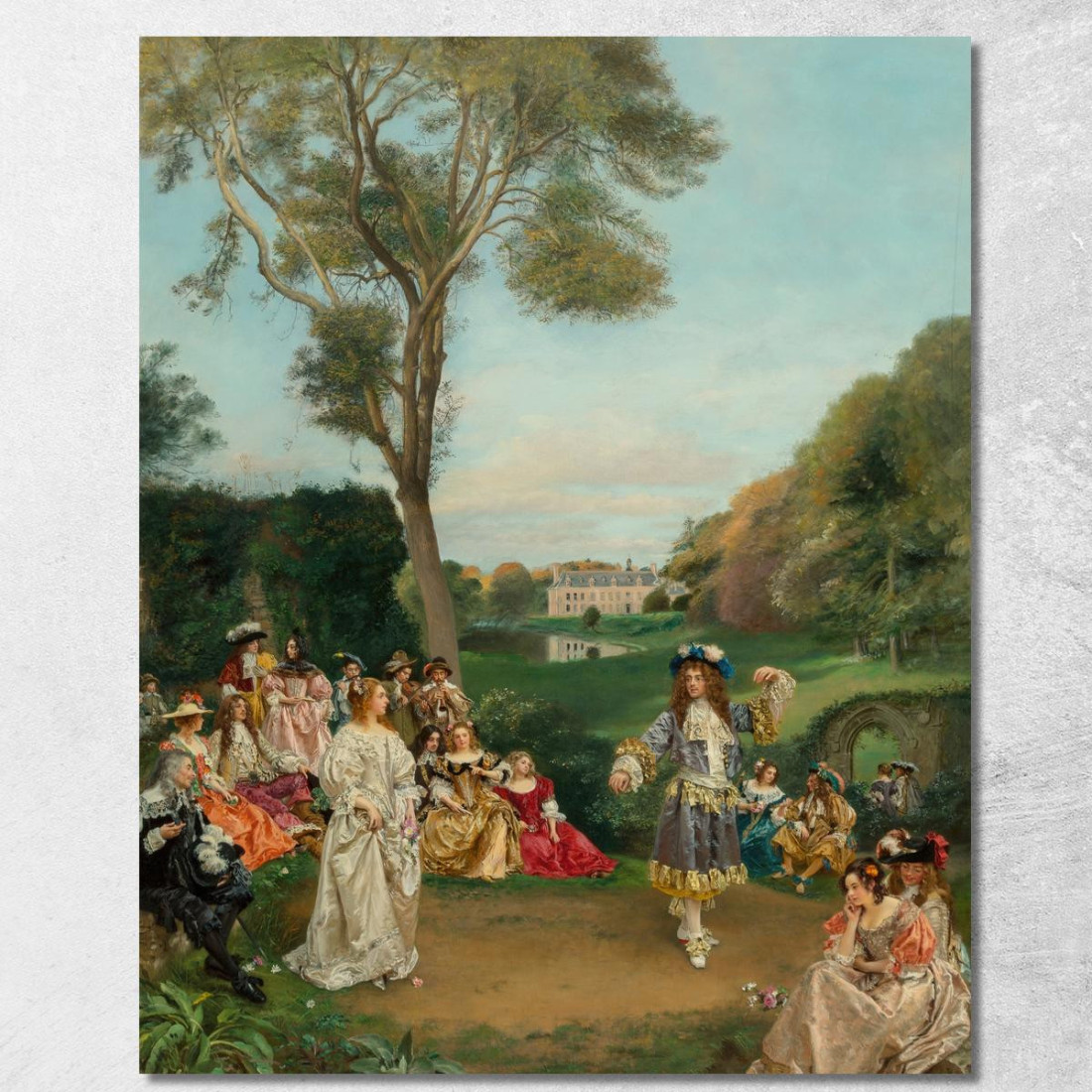 La Danza Al Castello Di Kerduel Conte Di Champagny Gustave Jean Jacquet gjj14 quadro stampato su tela La Danza Al Castello Di Kerduel Conte Di Champagny Gustave Jean Jacquet gjj14 quadro stampato su tela