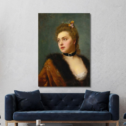 Parigina Gustave Jean Jacquet gjj17 quadro stampato su tela