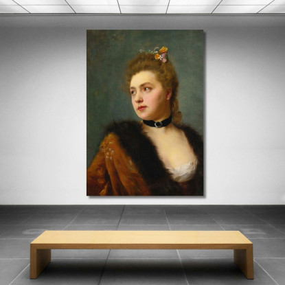Parigina Gustave Jean Jacquet gjj17 quadro stampato su tela