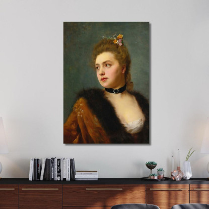 Parigina Gustave Jean Jacquet gjj17 quadro stampato su tela