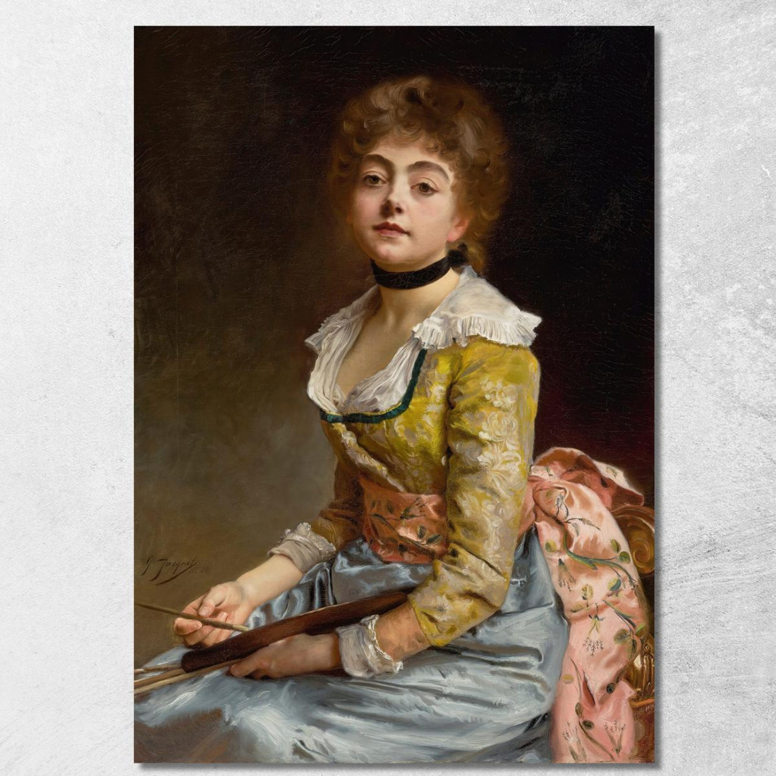 Ritratto Di Un Artista Gustave Jean Jacquet gjj20 quadro stampato su tela Ritratto Di Un Artista Gustave Jean Jacquet gjj20 quadro stampato su tela