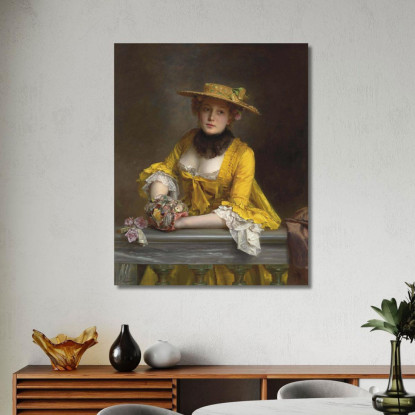 L'Abito Giallo Gustave Jean Jacquet gjj23 quadro stampato su tela