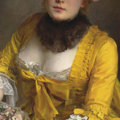 L'Abito Giallo Gustave Jean Jacquet gjj23 quadro stampato su tela