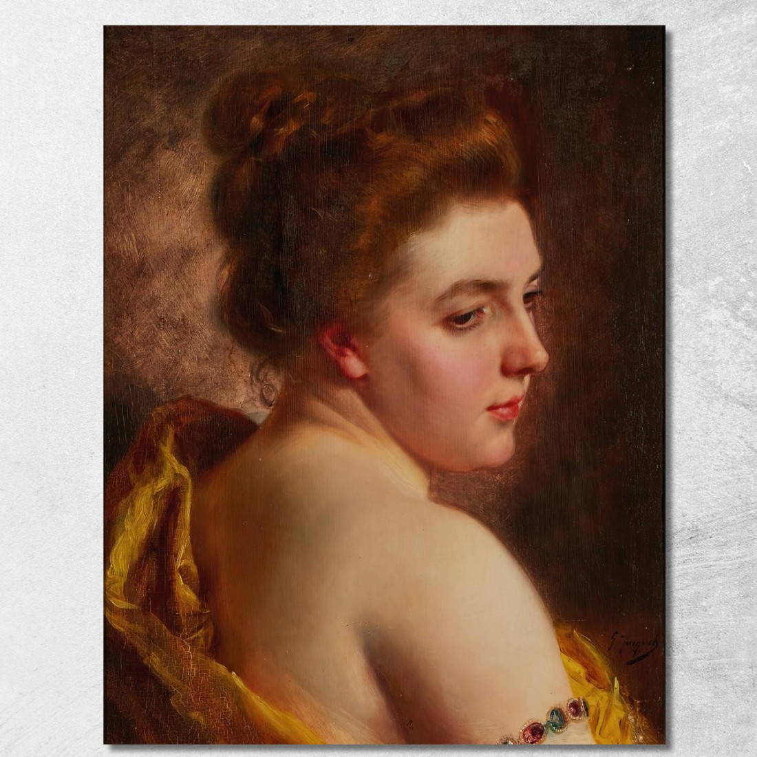 Spalle Bianche Gustave Jean Jacquet gjj24 quadro stampato su tela Spalle Bianche Gustave Jean Jacquet gjj24 quadro stampato su tela