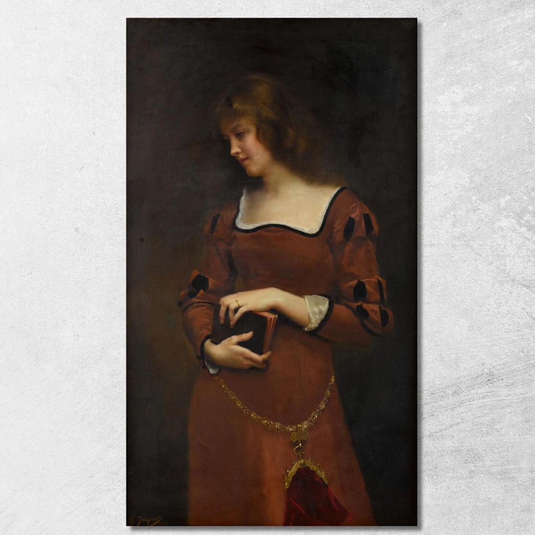 Pensiero Malinconico Gustave Jean Jacquet gjj25 quadro stampato su tela Pensiero Malinconico Gustave Jean Jacquet gjj25 quadro stampato su tela