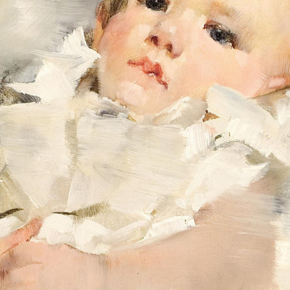 Bambina In Abito Con Volant James Jebusa Shannon jjs2 quadro stampato su tela