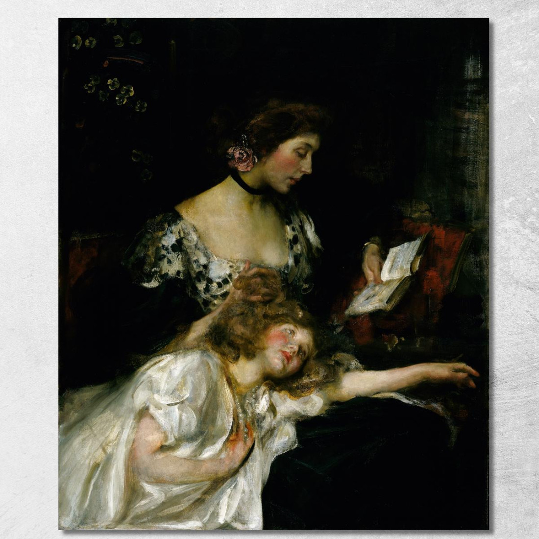 Madre E Figlio (Lady Shannon E Kitty) James Jebusa Shannon jjs15 quadro stampato su tela Madre E Figlio (Lady Shannon E Kitty) James Jebusa Shannon jjs15 quadro stampato su tela