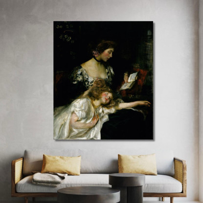 Madre E Figlio (Lady Shannon E Kitty) James Jebusa Shannon jjs15 quadro stampato su tela
