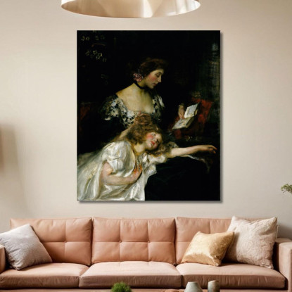Madre E Figlio (Lady Shannon E Kitty) James Jebusa Shannon jjs15 quadro stampato su tela