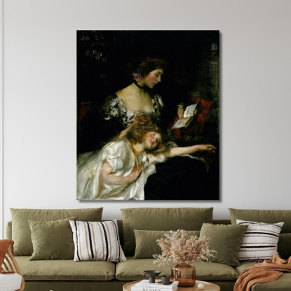Madre E Figlio (Lady Shannon E Kitty) James Jebusa Shannon jjs15 quadro stampato su tela
