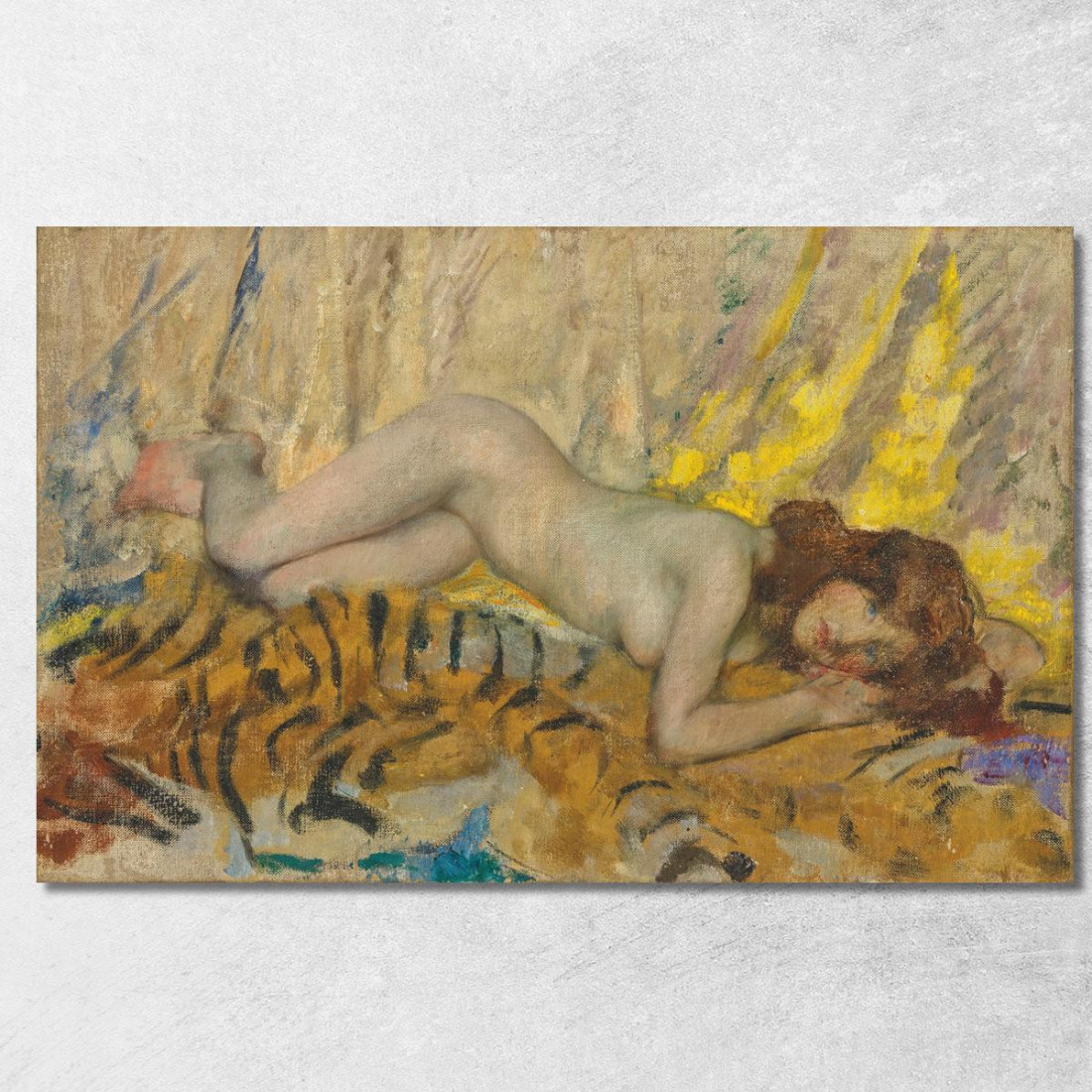 Nudo Su Pelle Di Tigre James Jebusa Shannon jjs18 quadro stampato su tela Nudo Su Pelle Di Tigre James Jebusa Shannon jjs18 quadro stampato su tela
