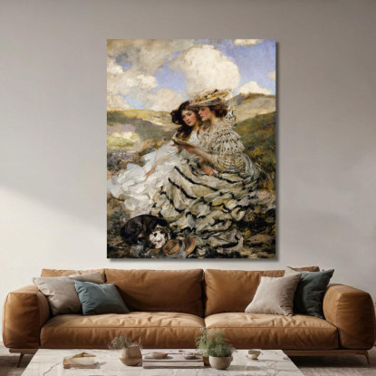 Sulle Dune (Lady Shannon E Kitty) James Jebusa Shannon jjs19 quadro stampato su tela