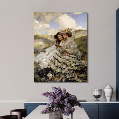 Sulle Dune (Lady Shannon E Kitty) James Jebusa Shannon jjs19 quadro stampato su tela