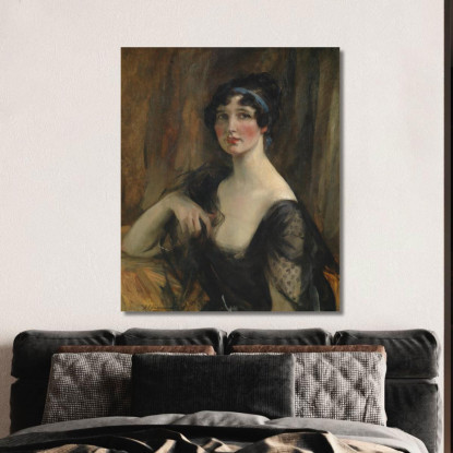 Ritratto Di Una Signora James Jebusa Shannon jjs22 quadro stampato su tela