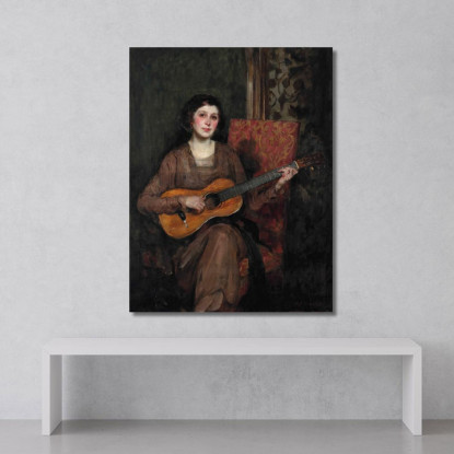 Ritratto Di Florence Shannon Moglie Dell'Artista James Jebusa Shannon jjs26 quadro stampato su tela