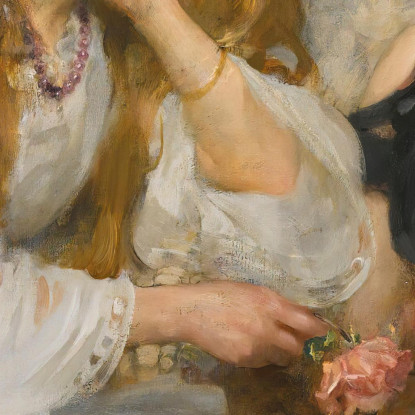 Ritratti Di Lorna E Dorothy Bell Figlie Del Sig. W. Heward Bell James Jebusa Shannon jjs30 quadro stampato su tela