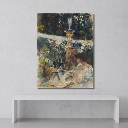 Lettura Presso La Fontana James Jebusa Shannon jjs31 quadro stampato su tela