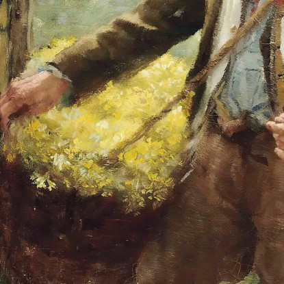 La Raccoglitrice Di Primule James Jebusa Shannon jjs38 quadro stampato su tela