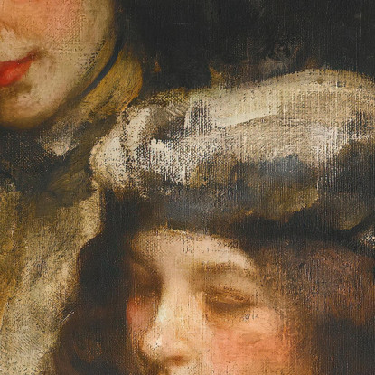 Il Pittore Sua Moglie E Sua Figlia James Jebusa Shannon jjs44 quadro stampato su tela