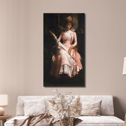 L'Abito Di Seta Rosa James Jebusa Shannon jjs45 quadro stampato su tela
