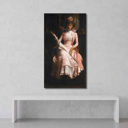 L'Abito Di Seta Rosa James Jebusa Shannon jjs45 quadro stampato su tela