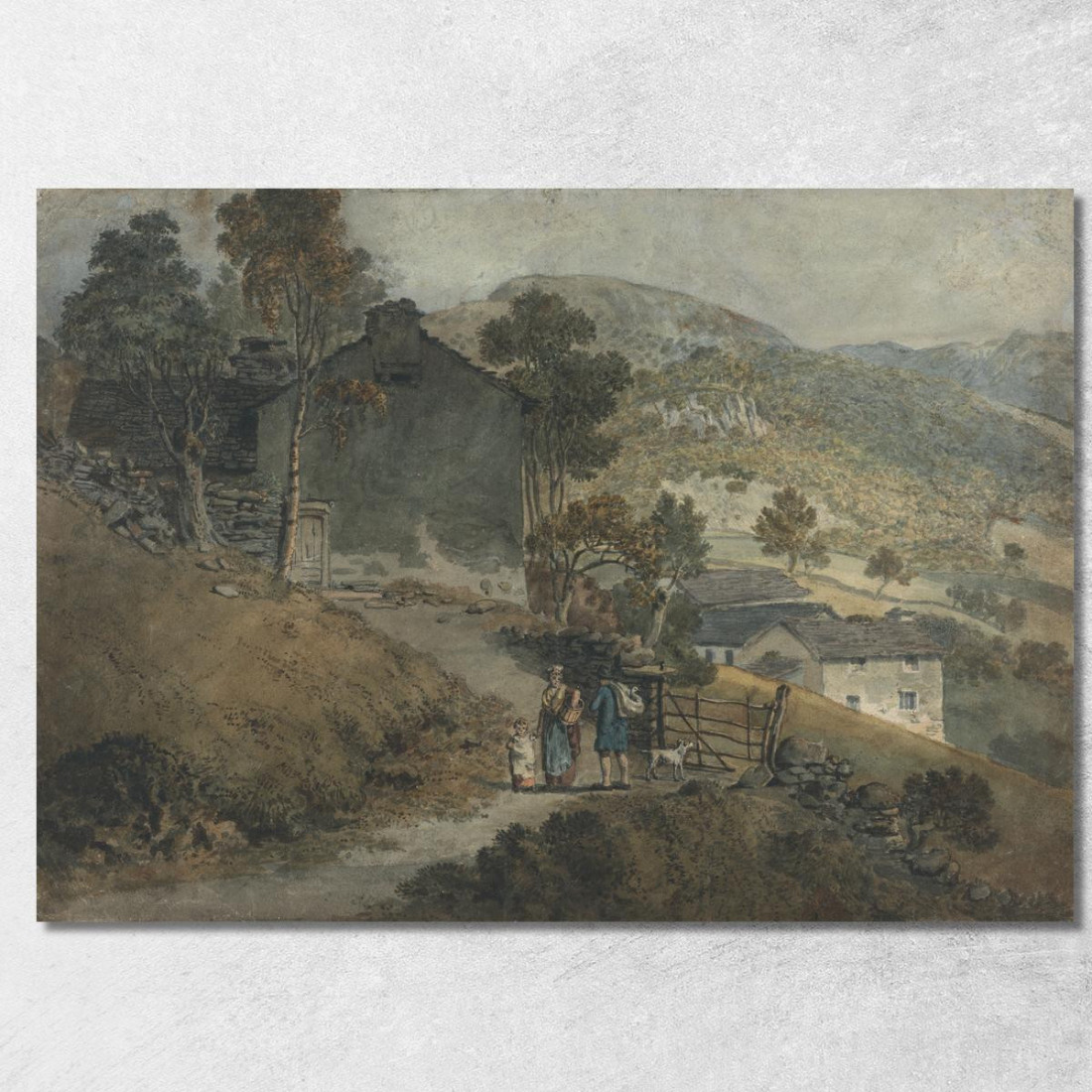 Paesaggio Con Cottage E Figure James Ward jwr23 quadro stampato su tela Paesaggio Con Cottage E Figure James Ward jwr23 quadro stampato su tela