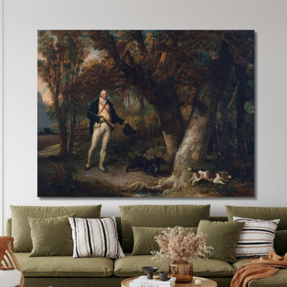 Il Reverendo Thomas Levett E I Suoi Cani Preferiti Durante Una Battuta Di Caccia James Ward jwr44 quadro stampato su tela