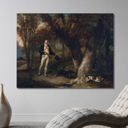 Il Reverendo Thomas Levett E I Suoi Cani Preferiti Durante Una Battuta Di Caccia James Ward jwr44 quadro stampato su tela