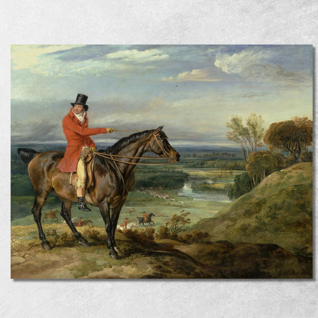 Theophilus Levett E Il Suo Cavallo Da Caccia Preferito James Ward jwr47 quadro stampato su tela Theophilus Levett E Il Suo Cavallo Da Caccia Preferito James Ward jwr47 quadro stampato su tela