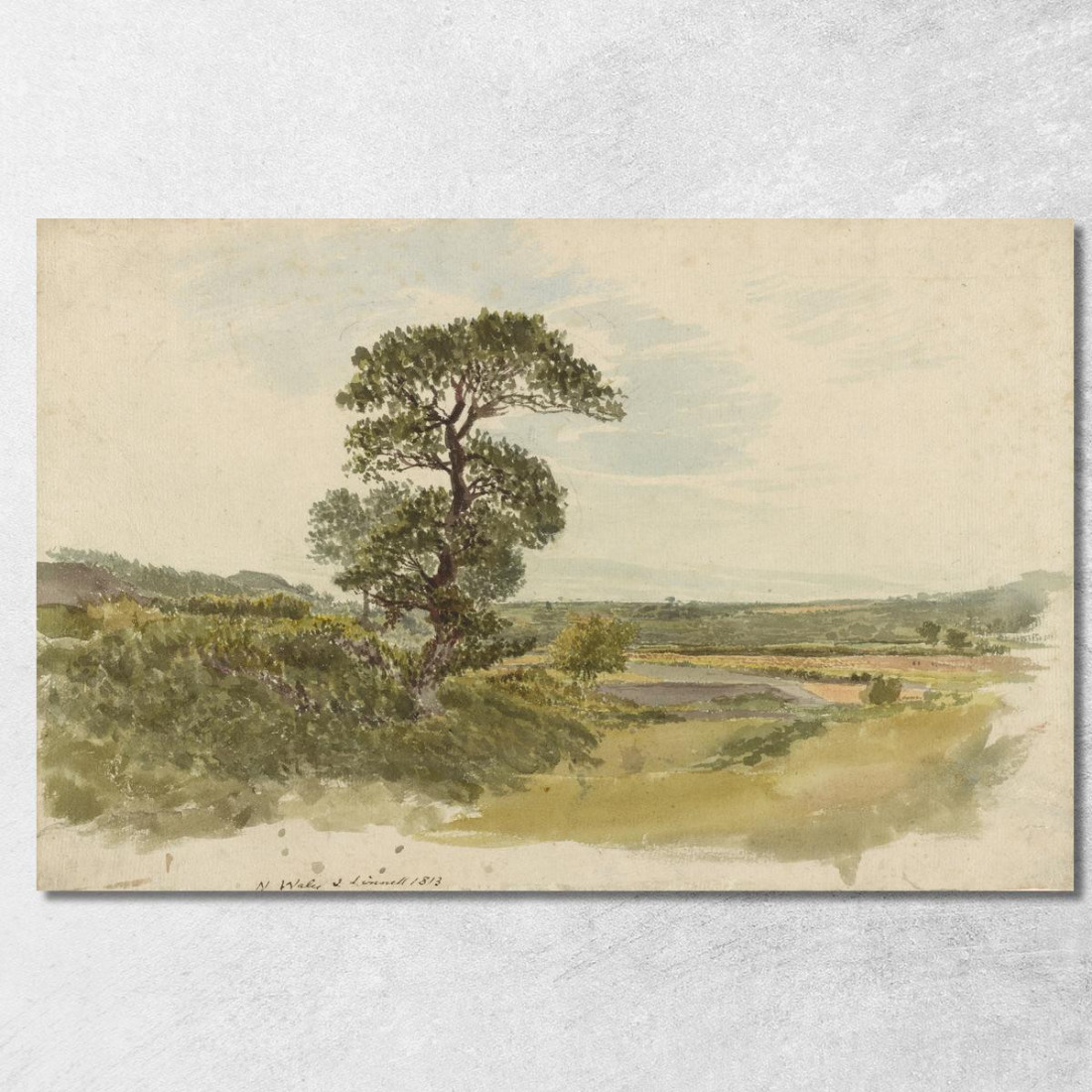 Paesaggio Nello Snowdonia Con Un Albero In Primo Piano John Linnell jln3 quadro stampato su tela Paesaggio Nello Snowdonia Con Un Albero In Primo Piano John Linnell jln3 quadro stampato su tela