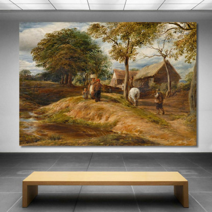 Veduta Vicino Hampstead John Linnell jln4 quadro stampato su tela