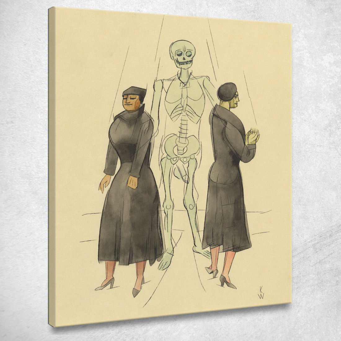 Donne E Morte Karl Wiener kwn144 quadro stampato su tela Donne E Morte Karl Wiener kwn144 quadro stampato su tela