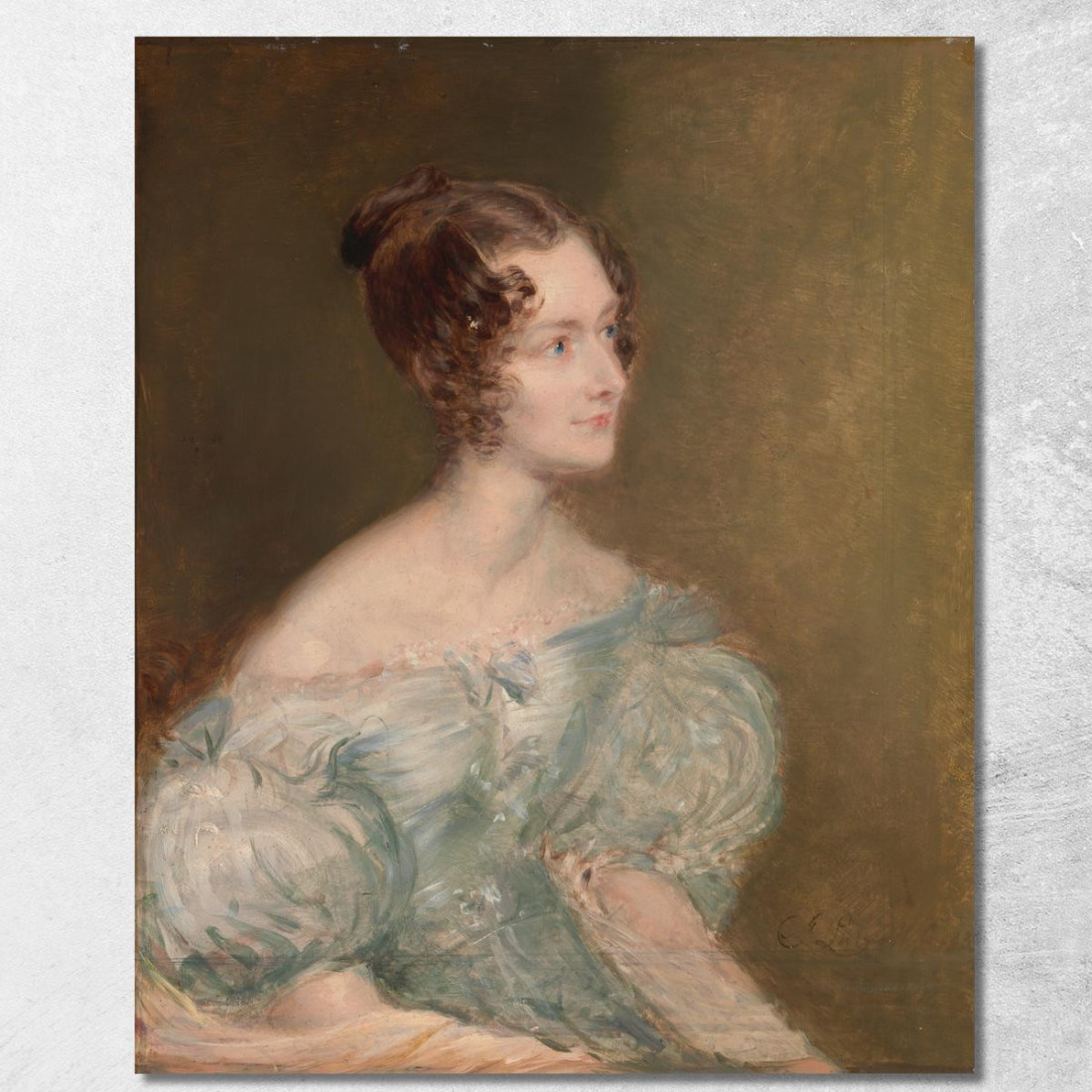 Ritratto Di Una Donna Probabilmente Mrs. Price Di Rugby John Linnell jln23 quadro stampato su tela Ritratto Di Una Donna Probabilmente Mrs. Price Di Rugby John Linnell jln23 quadro stampato su tela
