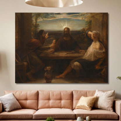 La Cena A Emmaus John Linnell jln30 quadro stampato su tela