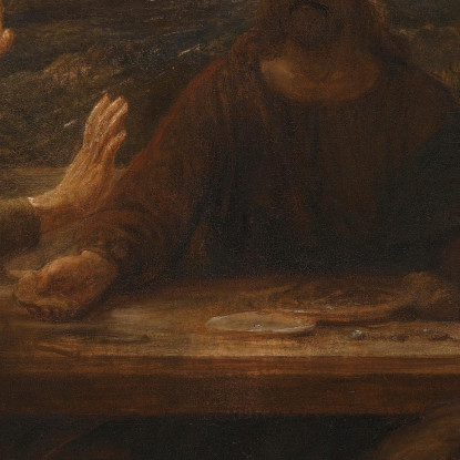 La Cena A Emmaus John Linnell jln30 quadro stampato su tela