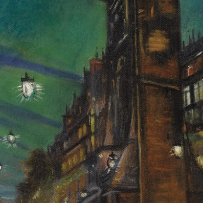 Paesaggio Urbano Konstantin Alexeevich Korovin kak3 quadro stampato su tela