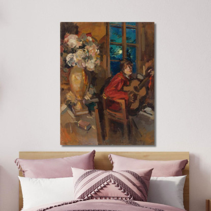 Serenata Serale Konstantin Alexeevich Korovin kak6 quadro stampato su tela