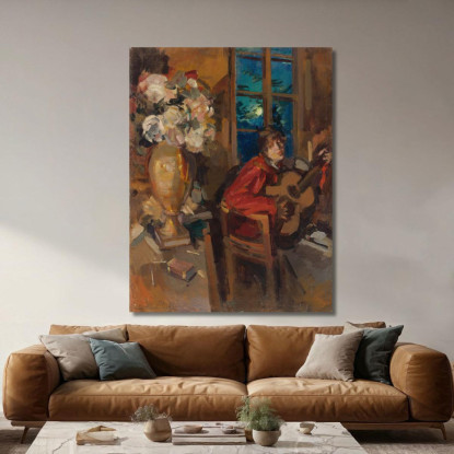 Serenata Serale Konstantin Alexeevich Korovin kak6 quadro stampato su tela