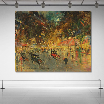Grandi Boulevard Richelieu-Drouot Konstantin Alexeevich Korovin kak7 quadro stampato su tela
