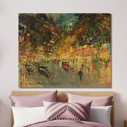 Grandi Boulevard Richelieu-Drouot Konstantin Alexeevich Korovin kak7 quadro stampato su tela