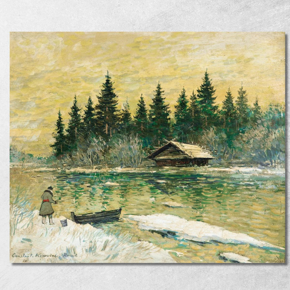 Il Pescatore Konstantin Alexeevich Korovin kak12 quadro stampato su tela Il Pescatore Konstantin Alexeevich Korovin kak12 quadro stampato su tela