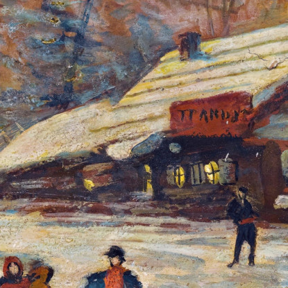 Festaioli Fuori Dalla Taverna Konstantin Alexeevich Korovin kak14 quadro stampato su tela