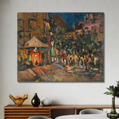 Parigi Di Notte Konstantin Alexeevich Korovin kak17 quadro stampato su tela