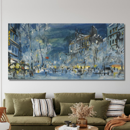 Parigi In Inverno Konstantin Alexeevich Korovin kak19 quadro stampato su tela