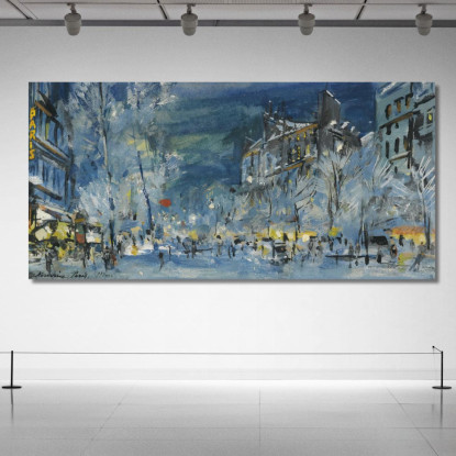 Parigi In Inverno Konstantin Alexeevich Korovin kak19 quadro stampato su tela